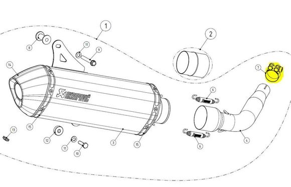 Akrapovic silencer clamp 18601088 UniversalRef: Sa00181A / 18601088
