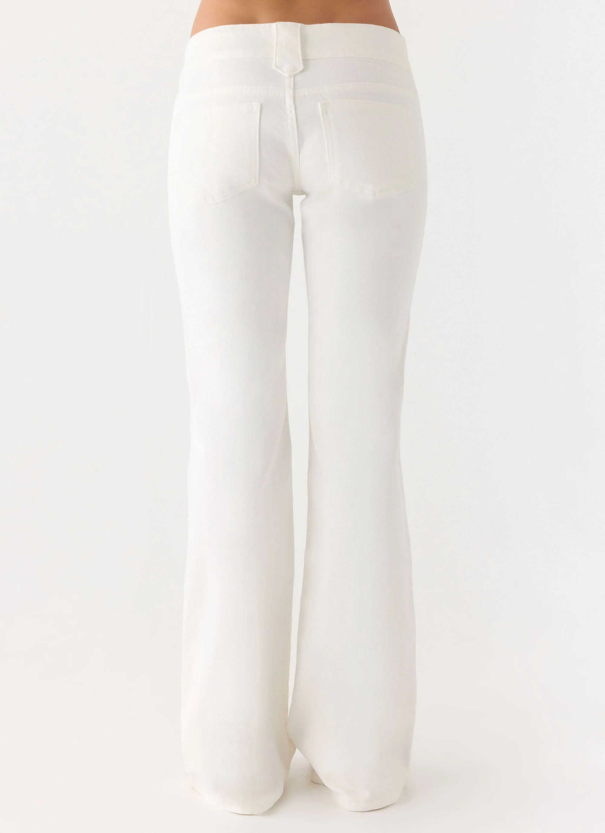 Robbie Super Low Denim Jeans - White