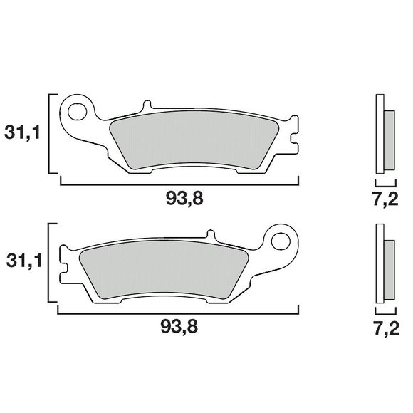Brembo Sinter Metal Sintered Racing Front Brake PadsRef: 07YA47SX