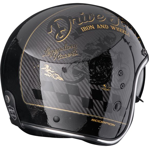 Scorpion Exo BELFAST EVO CARBON ZIPPY Jet Helmet - Black / YellowRef: SC1197