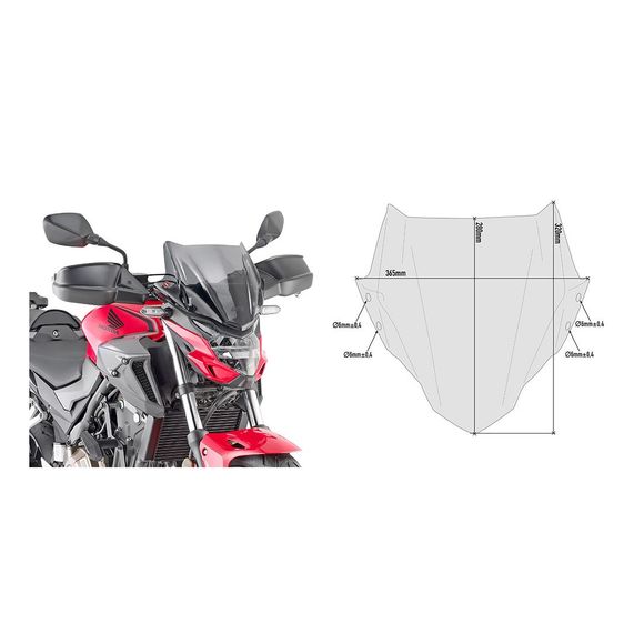 Givi Smoked wind screen 1176A - GrayRef: GI2089 / 1176A