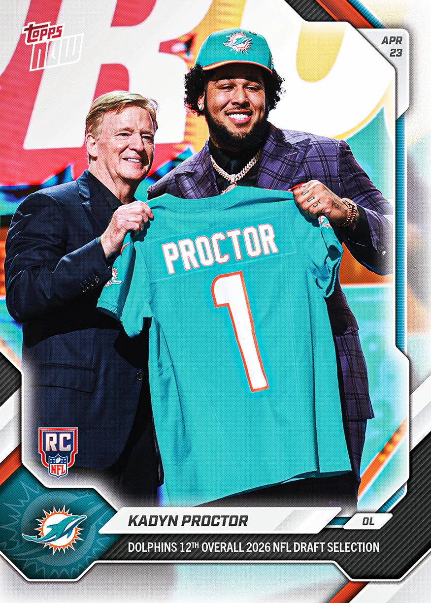 Kadyn Proctor  - 2026 NFL Topps NOW® - Card KPRO - PR: 1063