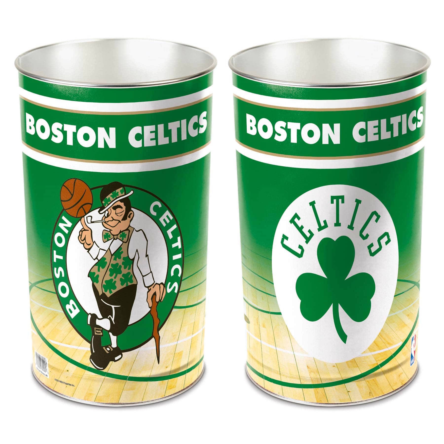 Boston Celtics NBA Metal Wastebasket