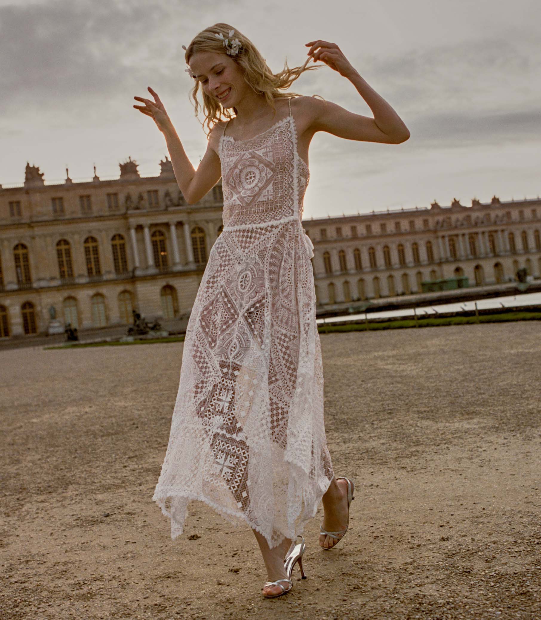Handkerchief Anniversary Maxi Dress - Salt