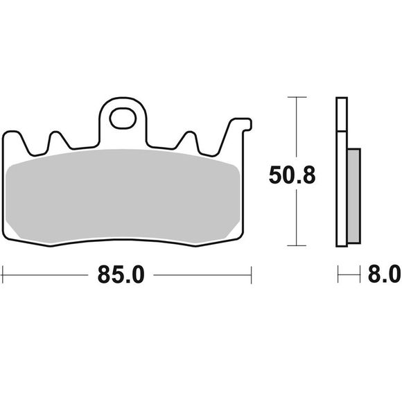 SBS 900HS Sinter Sintered Metal Front/Rear brake pads (depending on model)Ref: 900HS / 900070