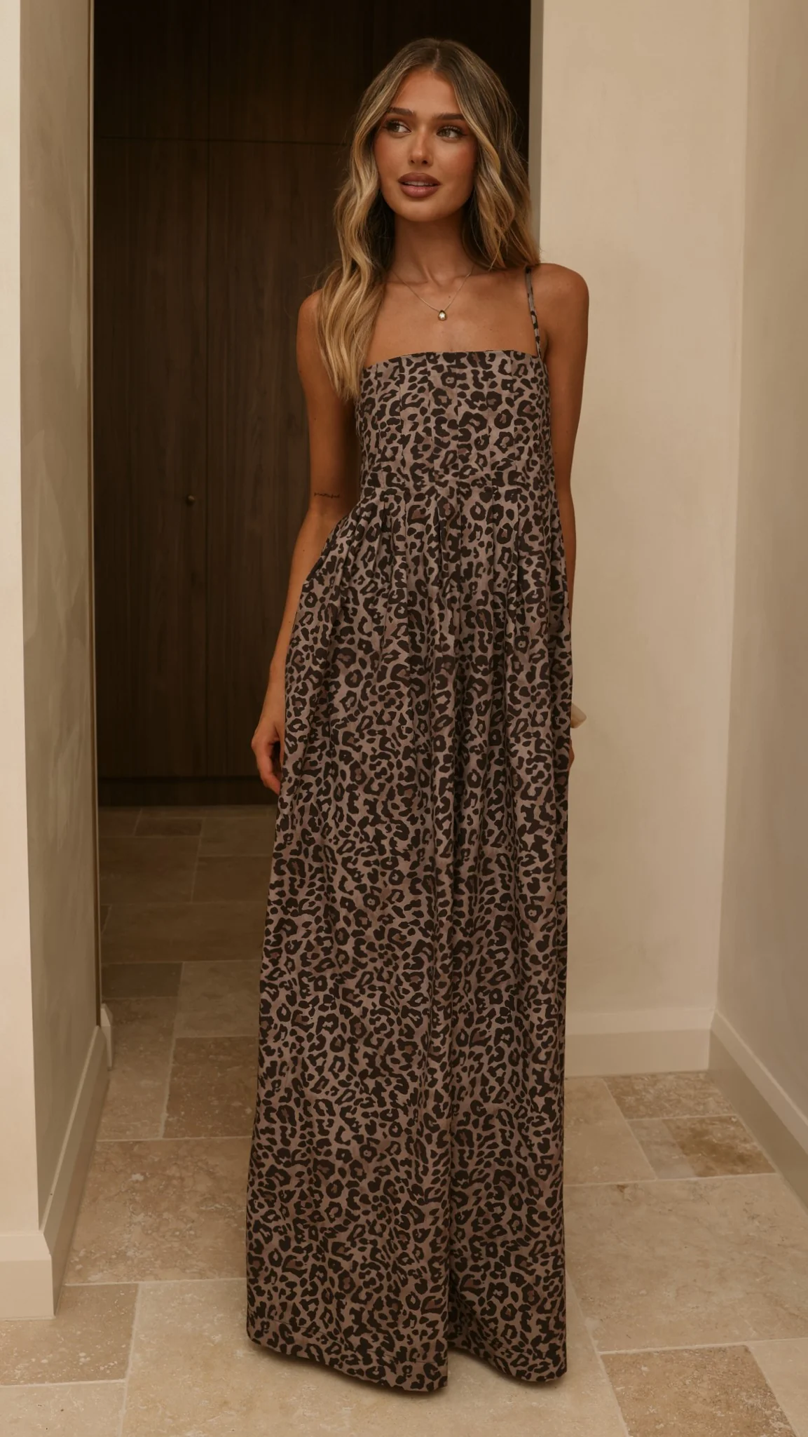 Pippa Maxi Dress - Leopard Print