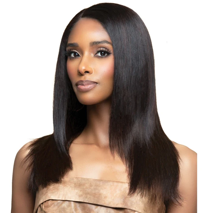 Bobbi Boss Glueless 100% Unprocessed Remy Human Hair HD Full Lace Wig - FLH100 INDIREMI BONE STRAIGHT 18