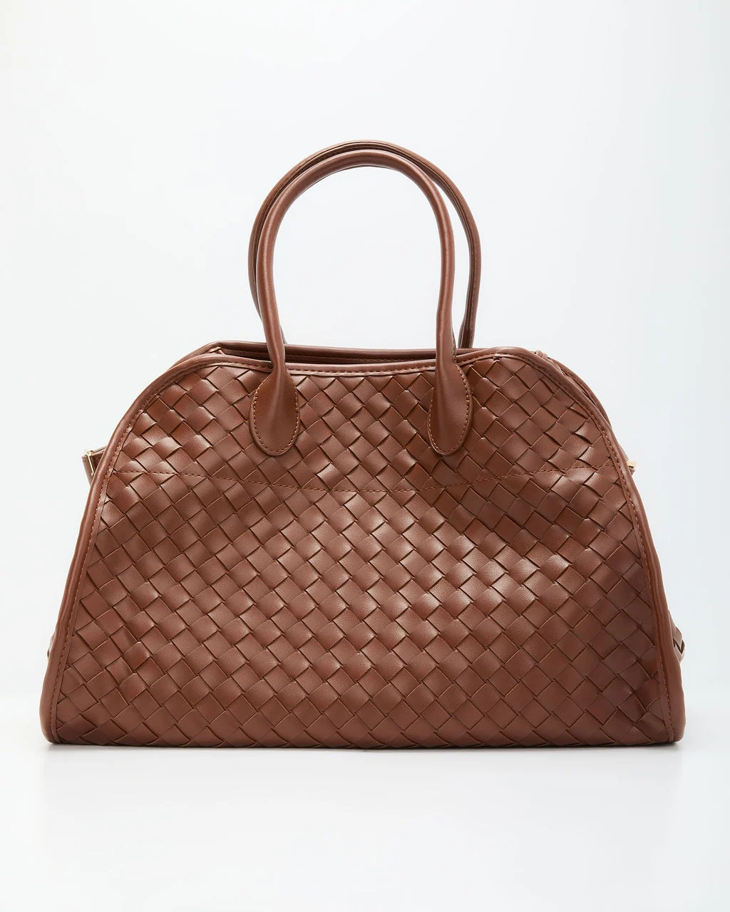 Blythe Woven Leather Satchel Bag