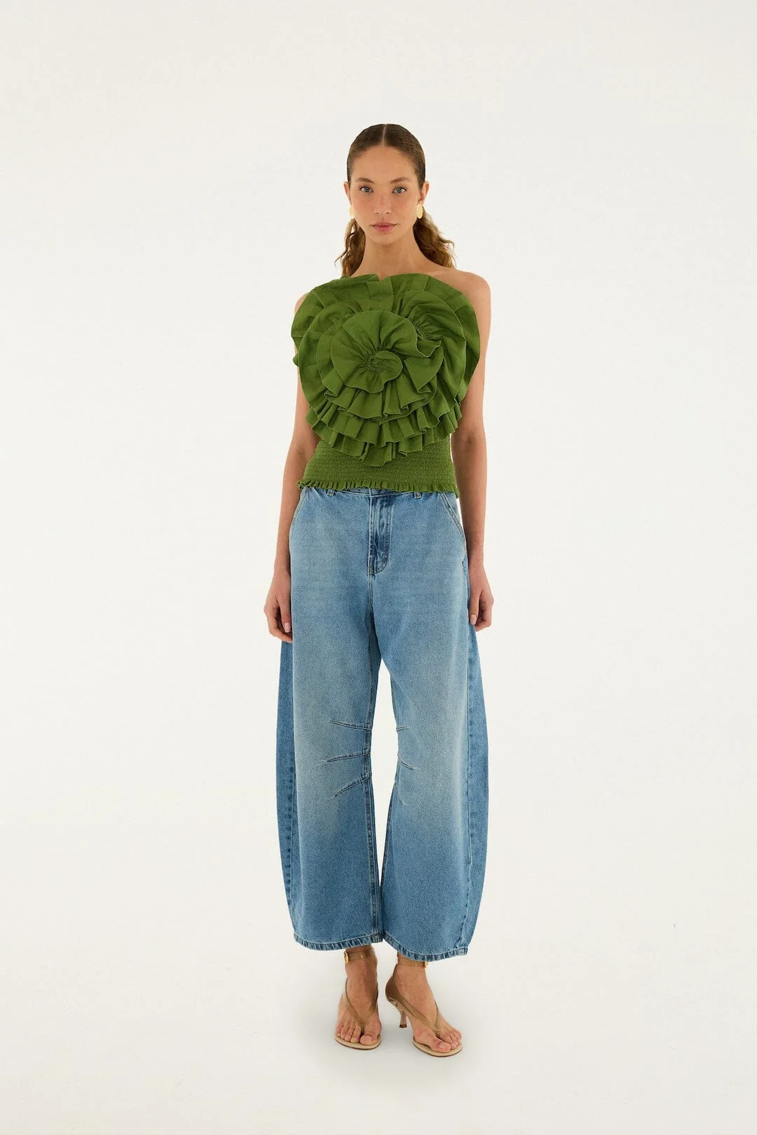 Barrel Denim Pants