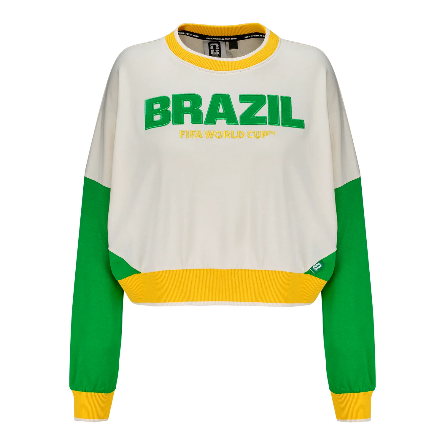 2026 Soccer Fan Collection Brazil Crop Sweatshirt - Women's