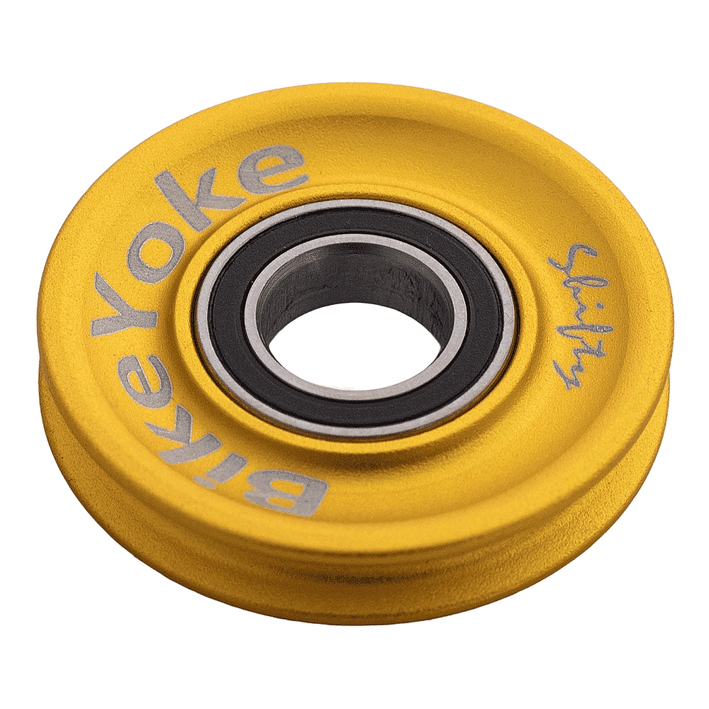 BikeYoke SHIFTY V2 - Shift Cable Guide / Cable Pulley for SRAM 1x11 / 1x12 Rear Derailleurs - matte gold