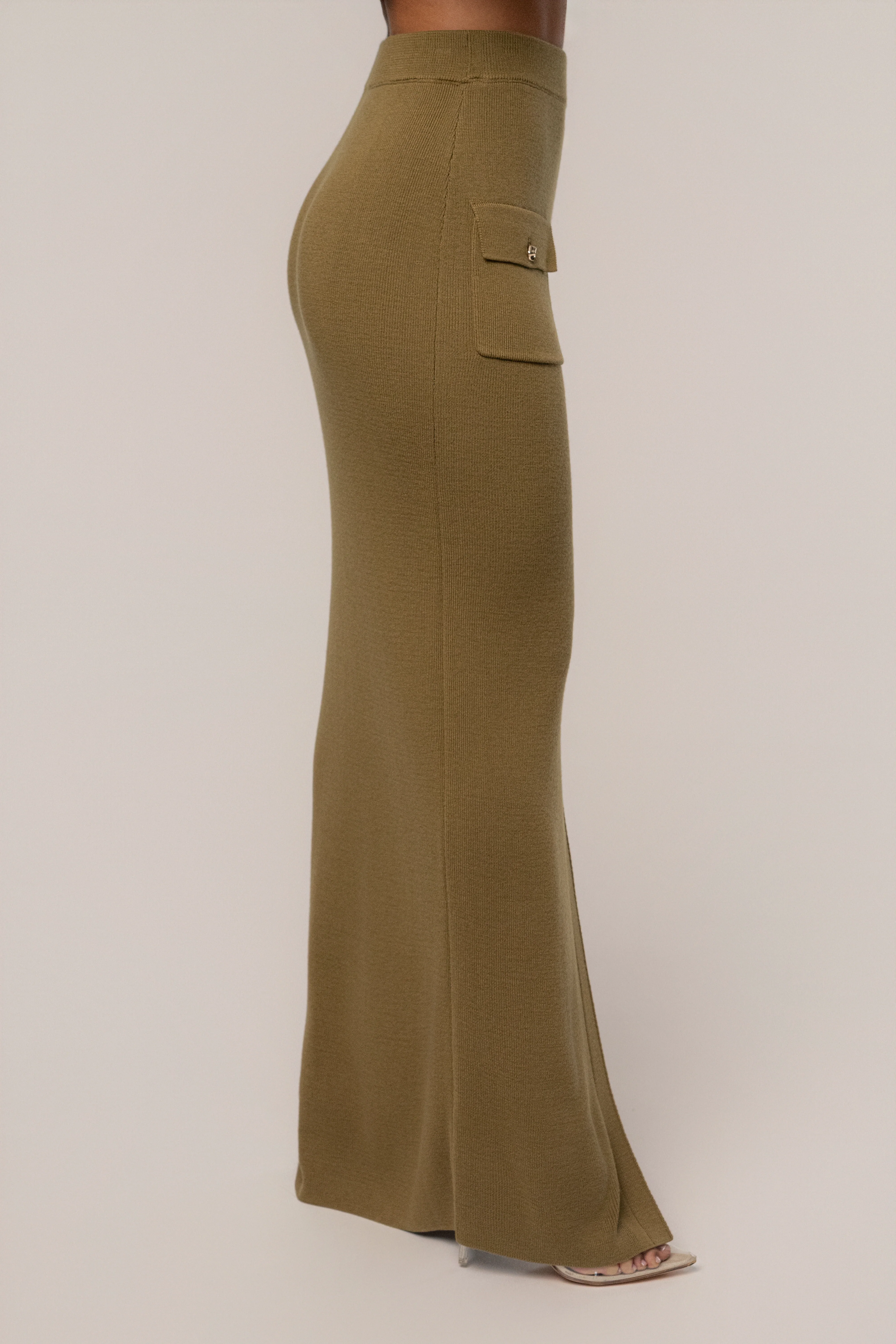 Olive Fall Bliss Maxi Skirt