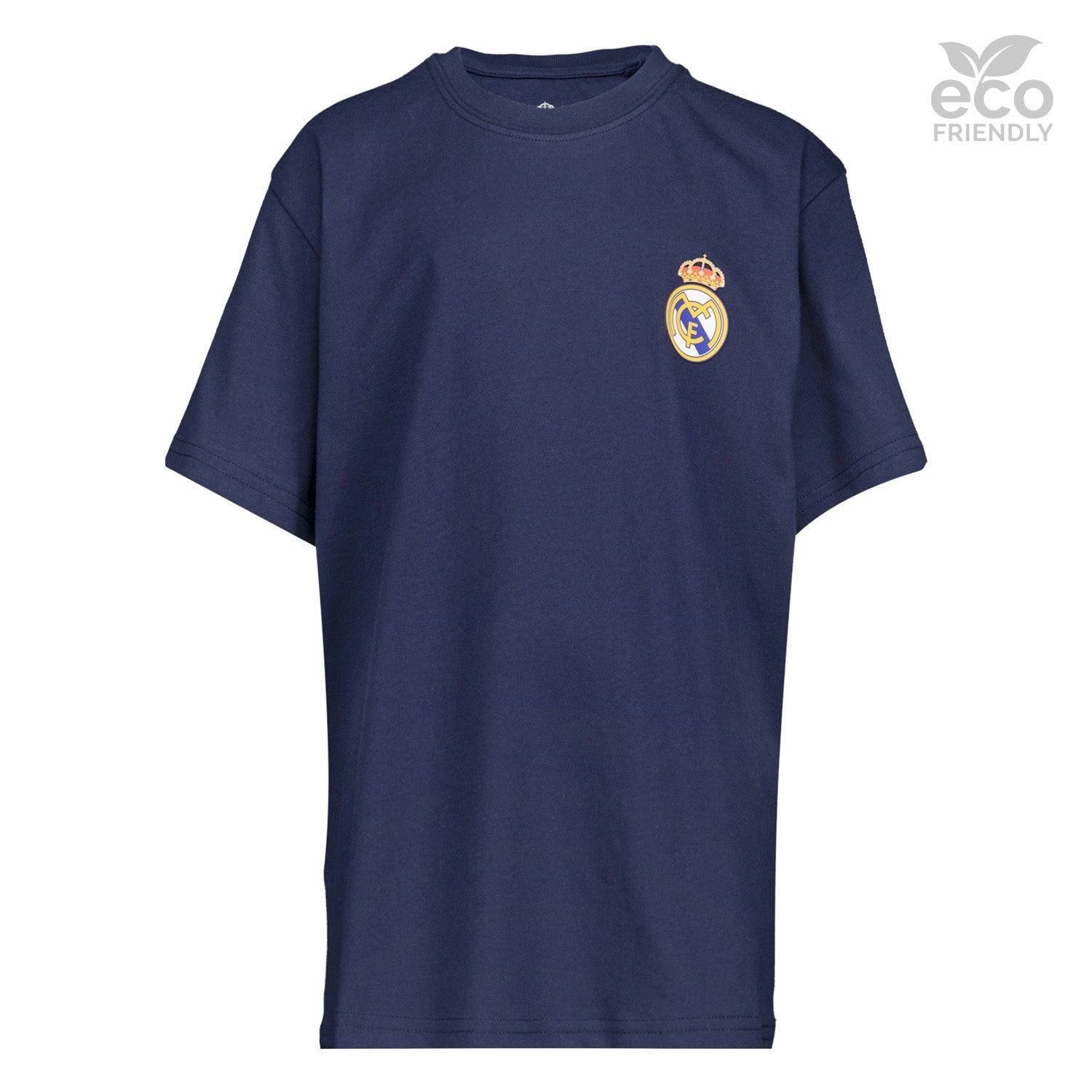 Kids ECO Essentials Real Madrid Color Crest T-Shirt Navy
