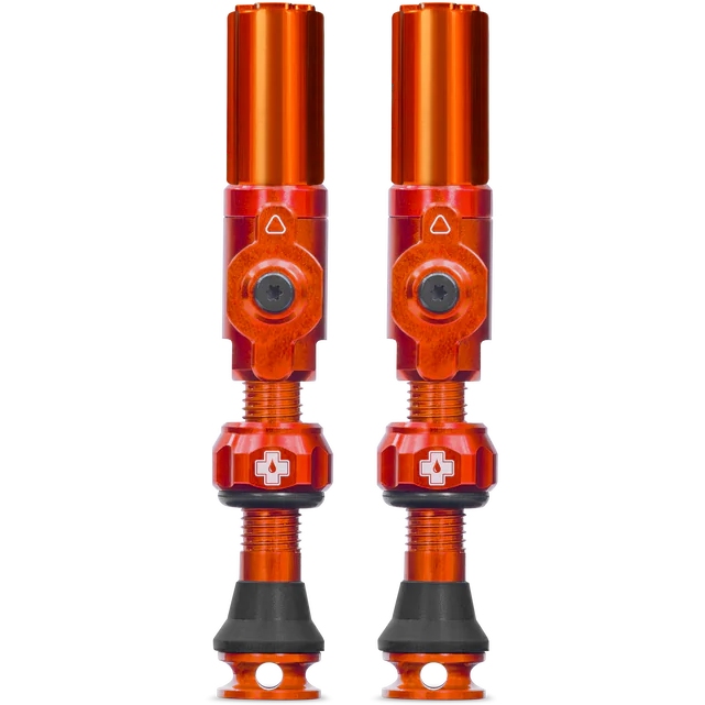 Muc-Off Big Bore Hybrid Tubeless Valves Set (Pair) - orange