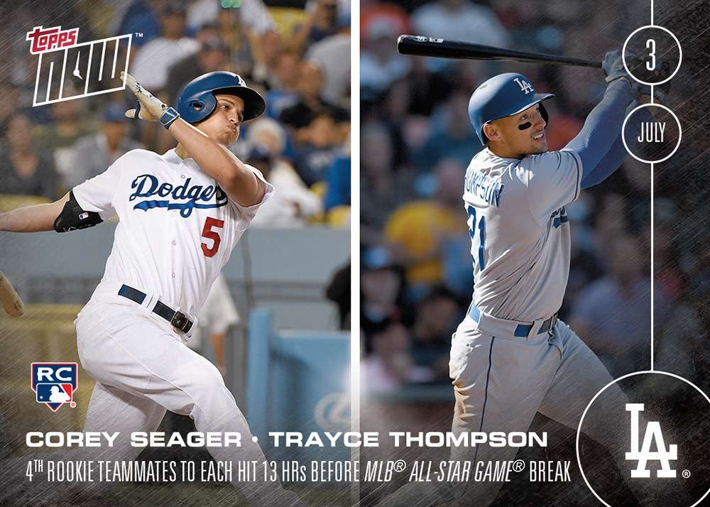 Corey Seager/Trayce Thompson - 2016 Topps Now Card 209 - Print Run: 749
