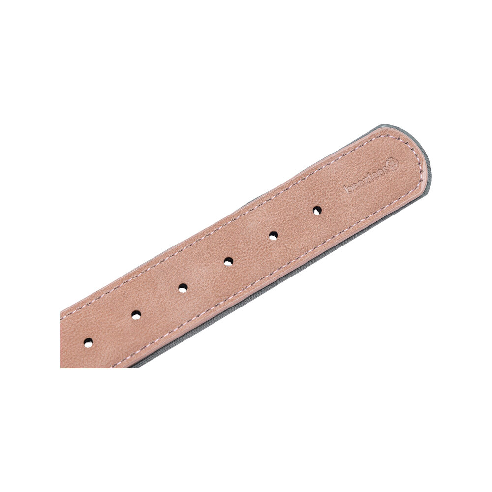 Beeztees Balacron Ax Dog Collar - Faux Leather - Brown - 21-26 cm x 10 mm