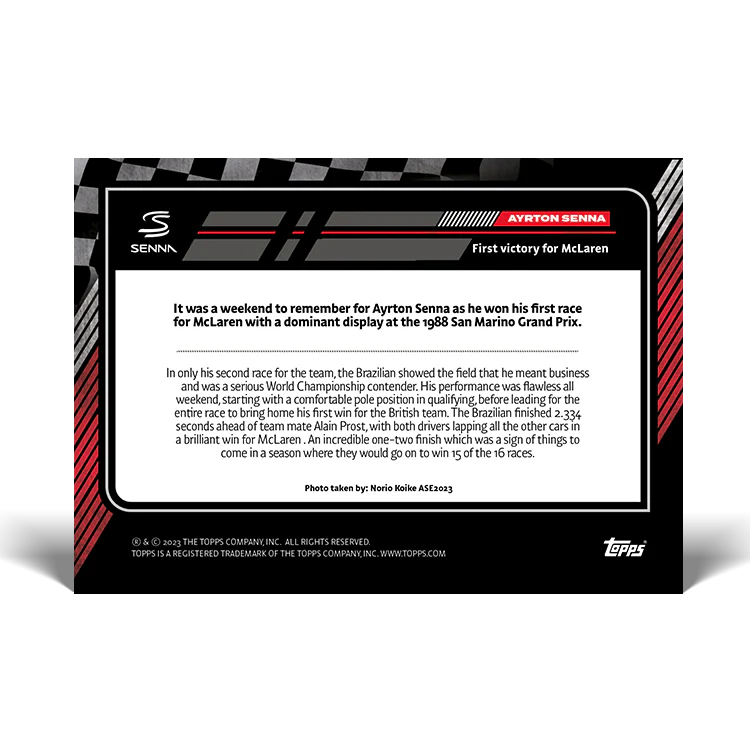 Topps UK - The Story of Senna - Card #16