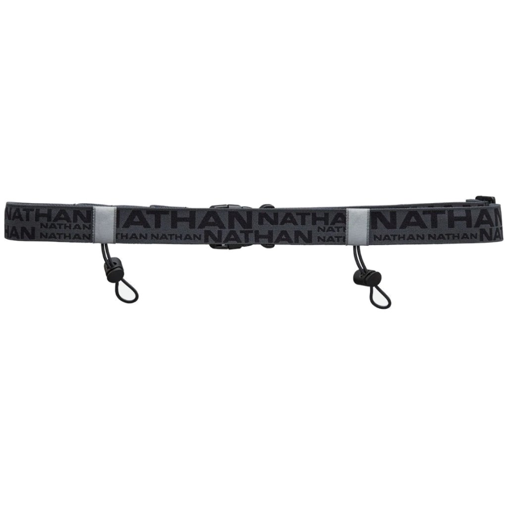 Nathan Sports Race Number Nutrition Waistbelt - black / reflective silver