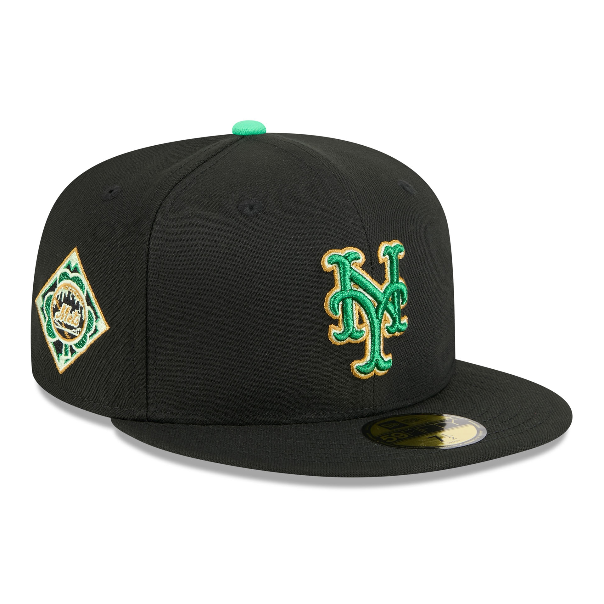 New York Mets 2026 St. Patrick's Day MLB Authentic 59FIFTY Cap Black