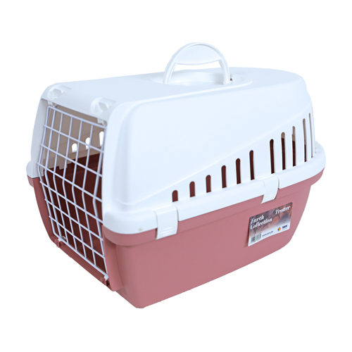 Savic Travel Basket Trotter 1 - Pink / White - 48 x 33 x 31 cm