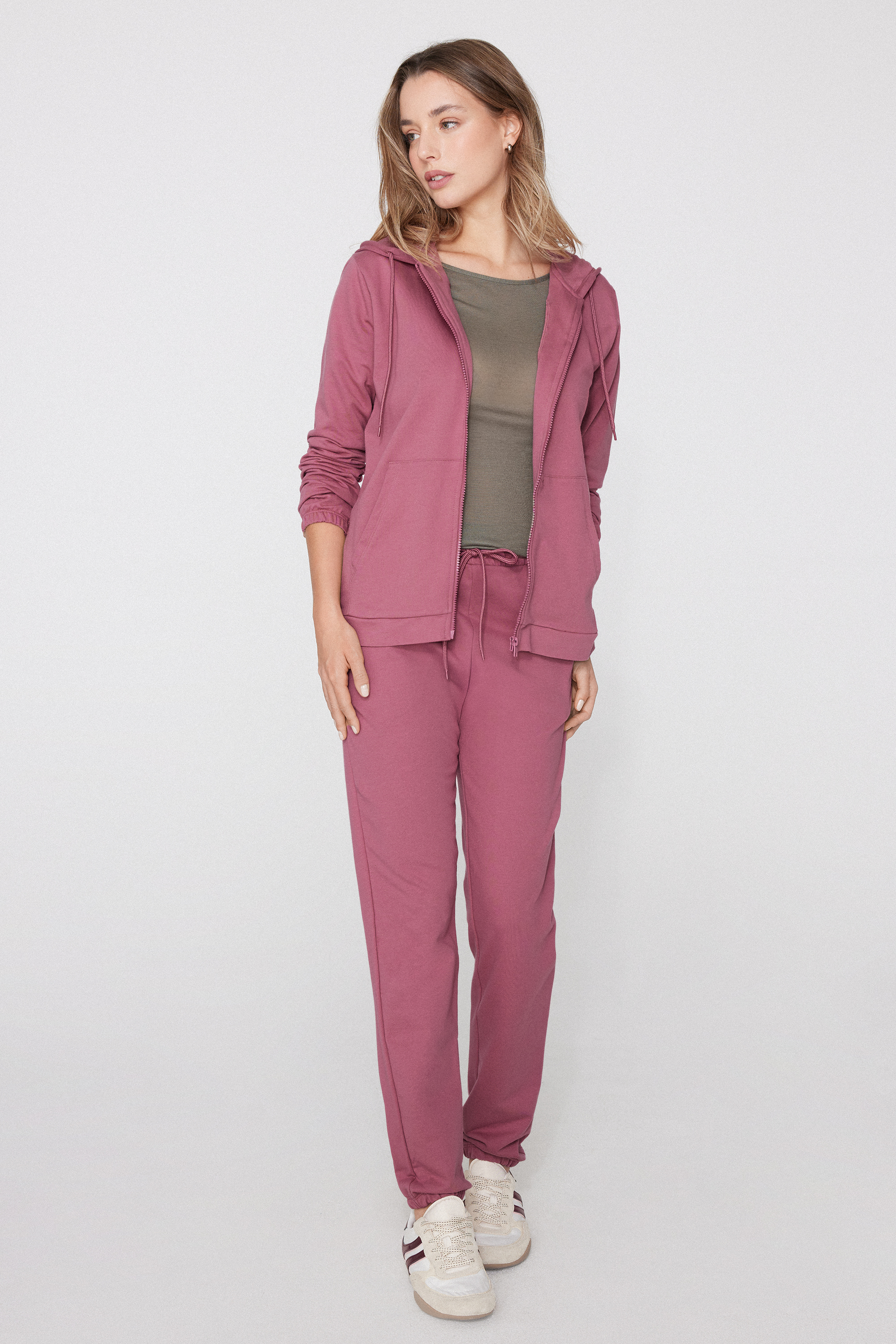 Joggers with Welt Pocket and Drawstring