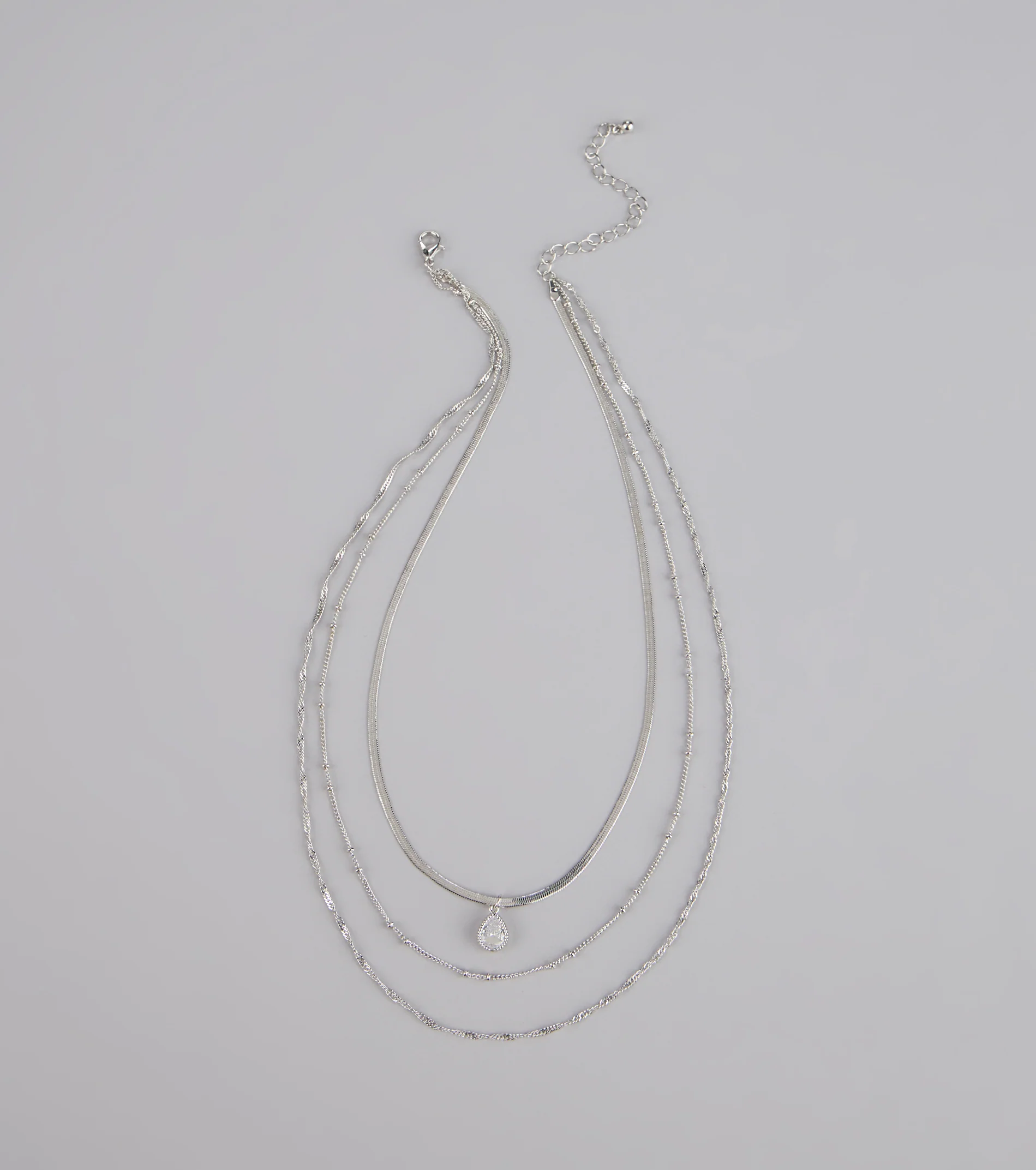 Layers of Luxe Teardrop Cubic Zirconia Necklace