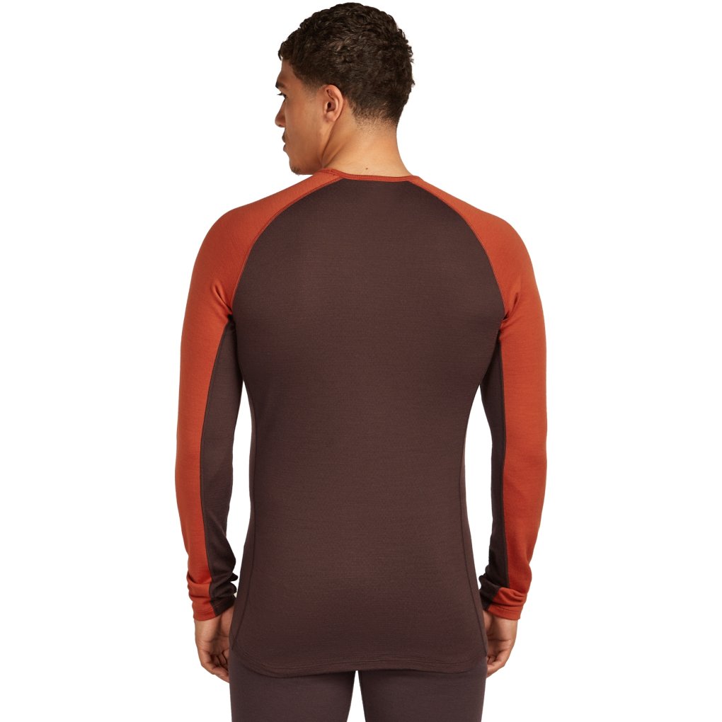 Icebreaker Merino 260 ZoneKnit™ Long Sleeve Crew Thermal Top Men - Java/Agate