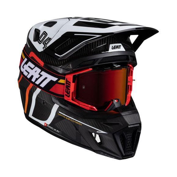 Casque cross Leatt 9.5 CARBON AVEC MASQUE 6.5 IRIS 2025 - Carbone / BlancRef : LB0850