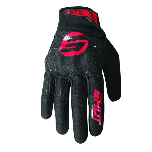 Gants Enduro Shot DRIFT - SPIDER - RED 2024 - Rouge / NoirRef : SO1904