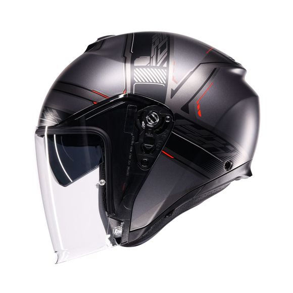Casque jet AGV IRIDES - ZAGABRIA - Gris / RougeRef : AG1156