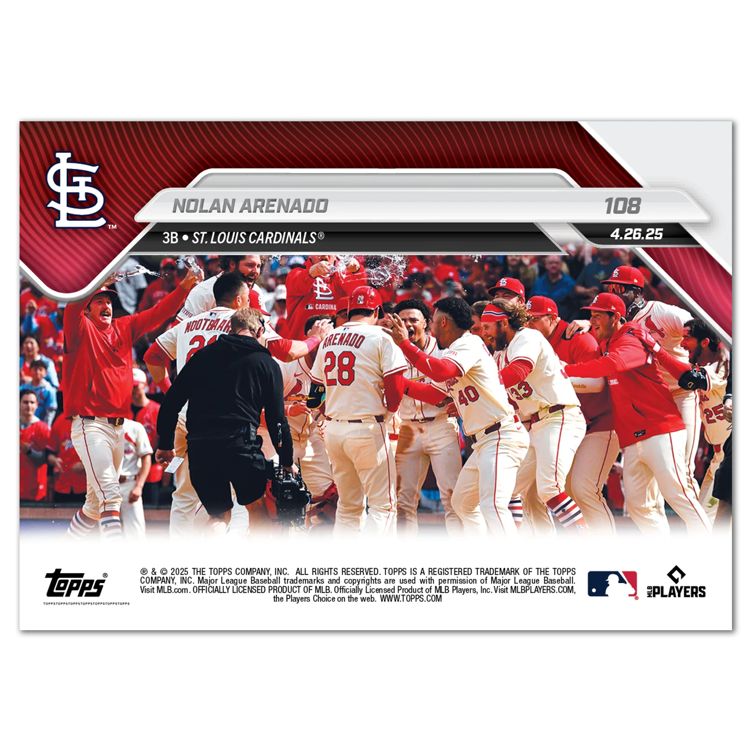 Nolan Arenado - 2025 MLB Topps NOW® - Card 108
