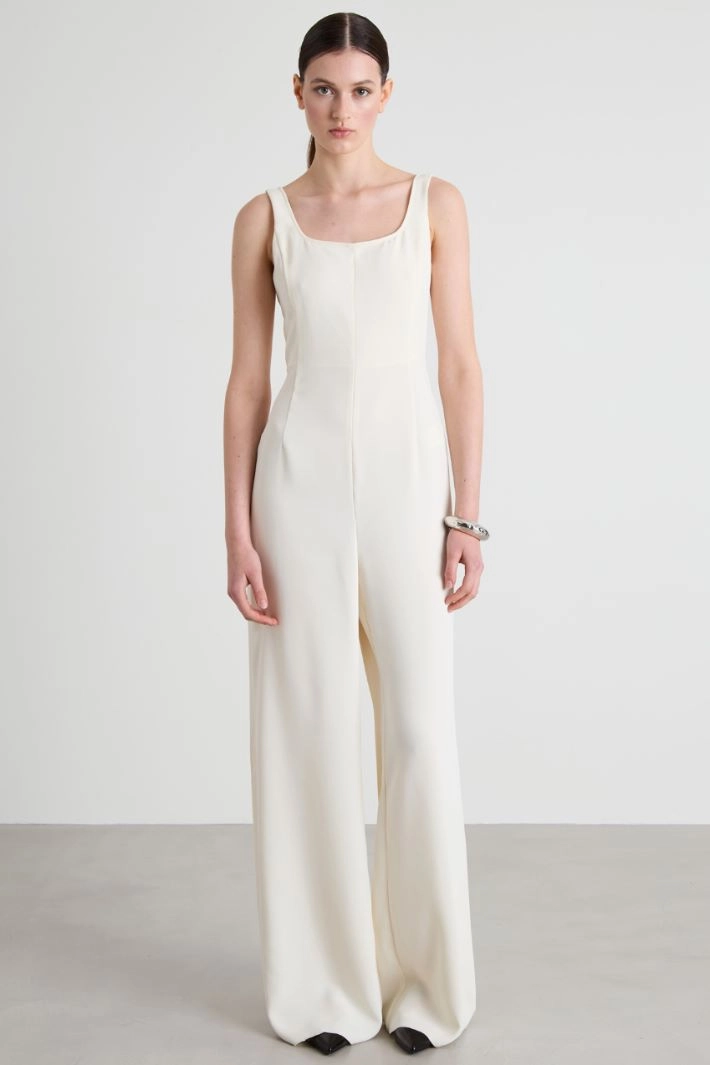 Crepe envers satin jumpsuit - CREAM