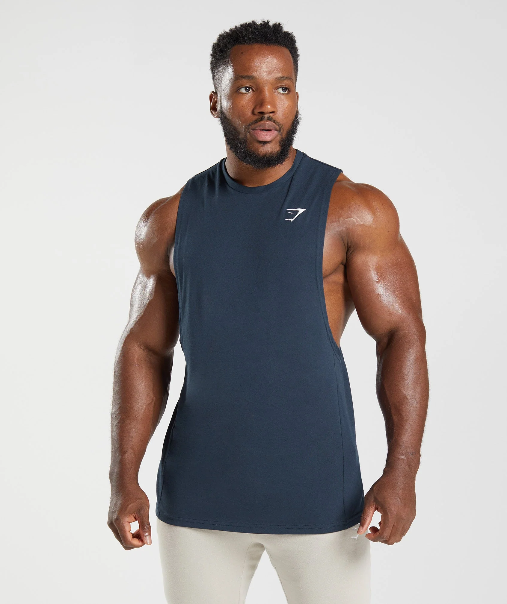 React Drop Arm Tank Navy