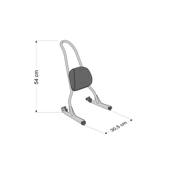 Sissy bar CustomAcces CLASSIC - GrisRef : RQM002J