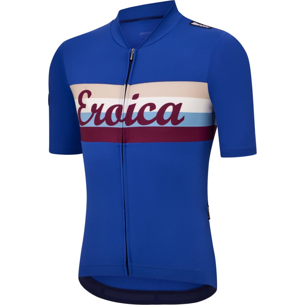 Santini Eroica Timo Short Sleeve Jersey Men ER94075CTIMO - navy NY