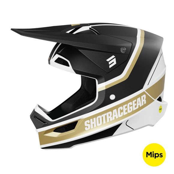 Casque cross Shot RACE - MYTHIC 2025 - Noir / JauneRef : SO2552