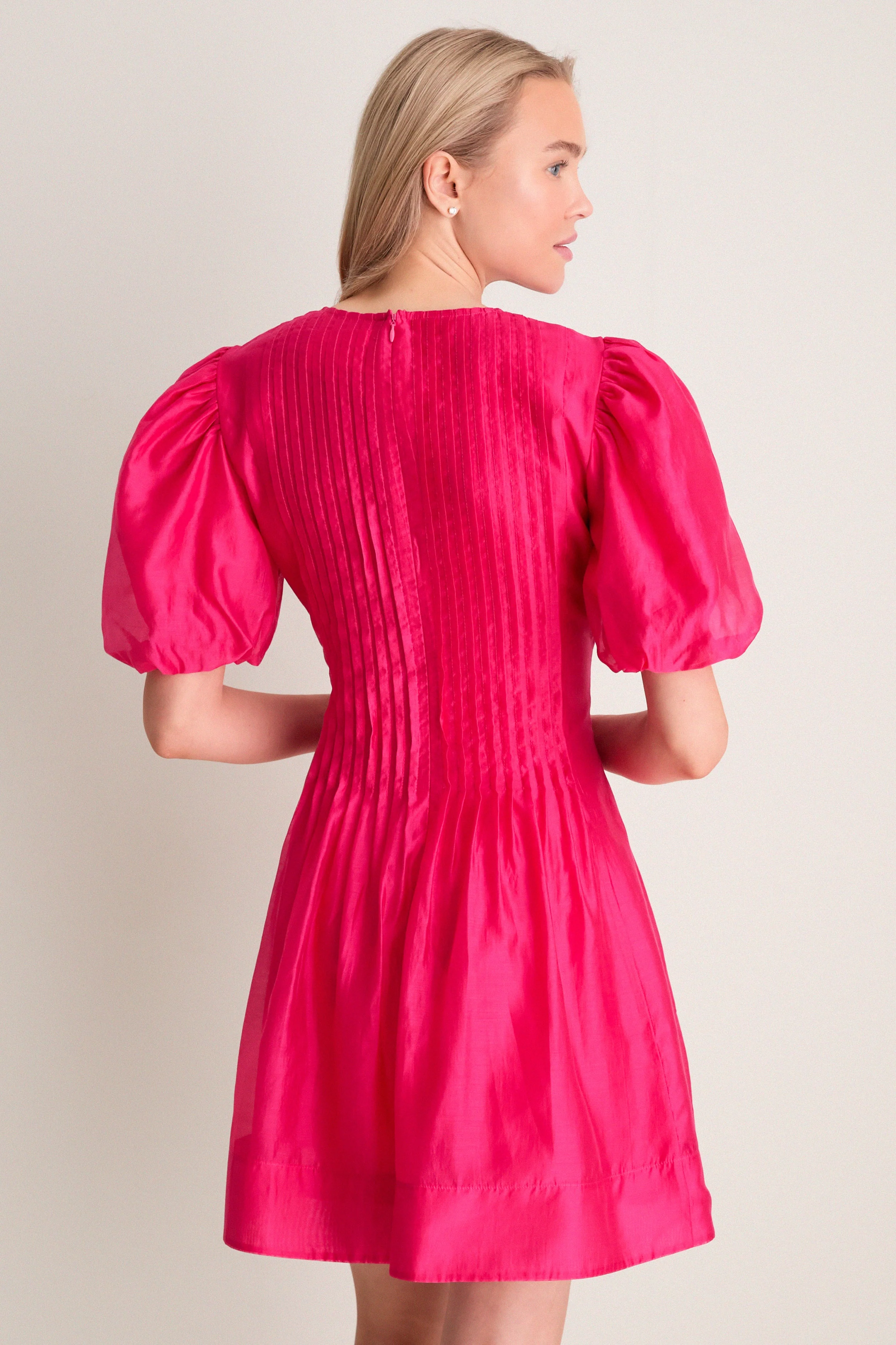 Hot Pink Mere Mini Dress
