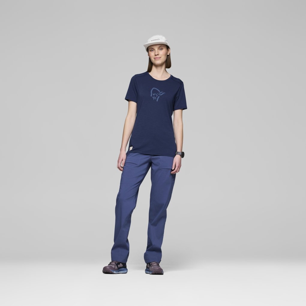 Norrona femund equaliser merino T-Shirt Women - Indigo Night