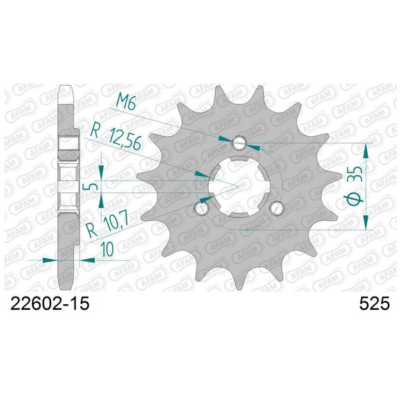 Kit chaine AFAM 525 Type AcierSUZUKI 650 XF 650 FREEWIND - 1997 - 2002Ref : 01473551 / KIT103201