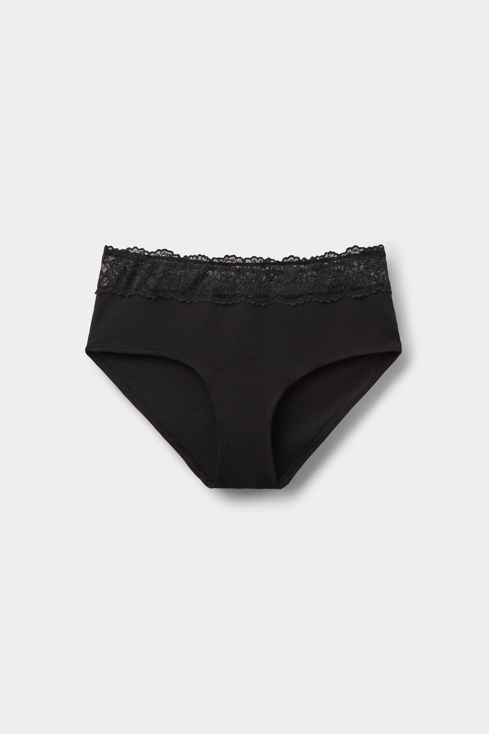 French Knickers in Cotton with Recycled Lace