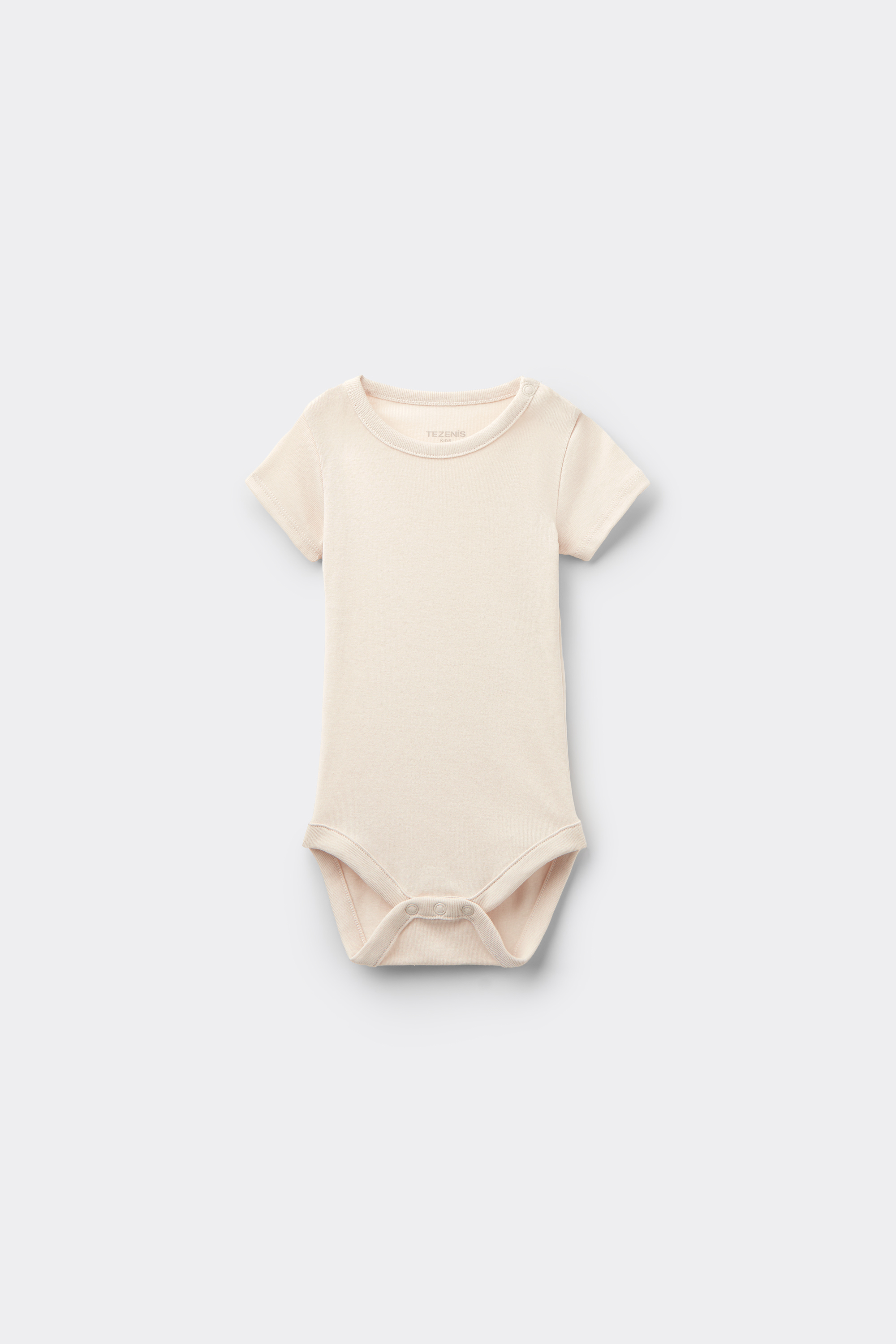 Baby Plain Pure Cotton Bodysuit with Short Sleeves