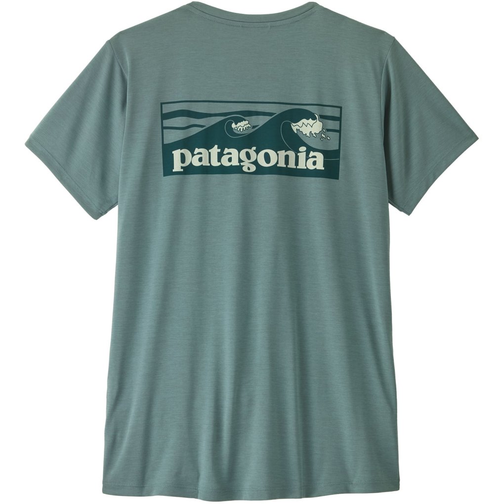 Patagonia Cap Cool Daily Shirt Women - Boardshort Logo - Blue Sage - Light Blue Sage X-Dye
