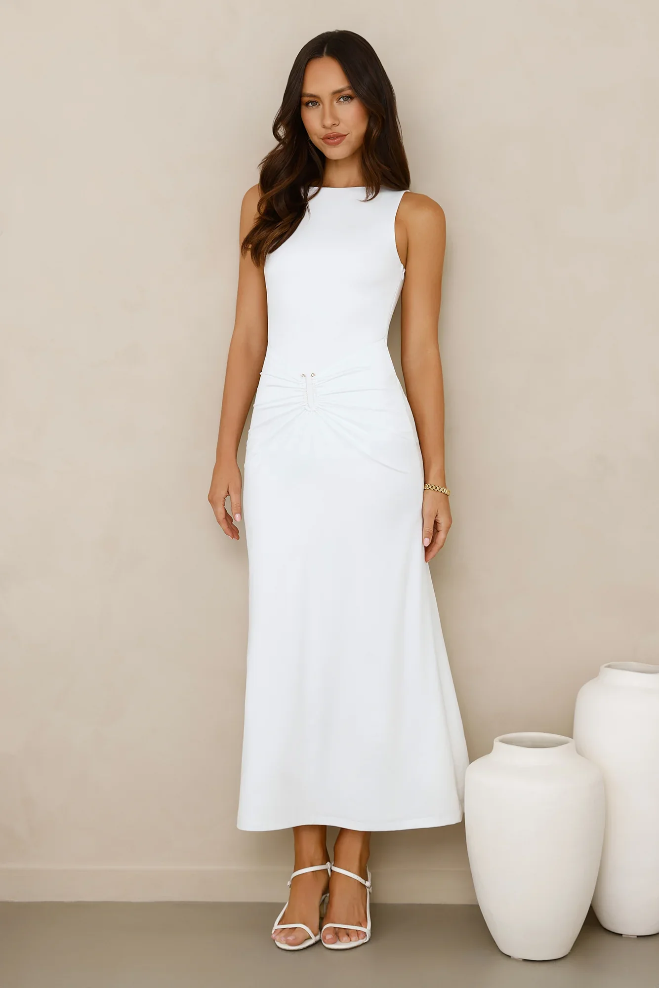 Everything Energy Midi Dress White