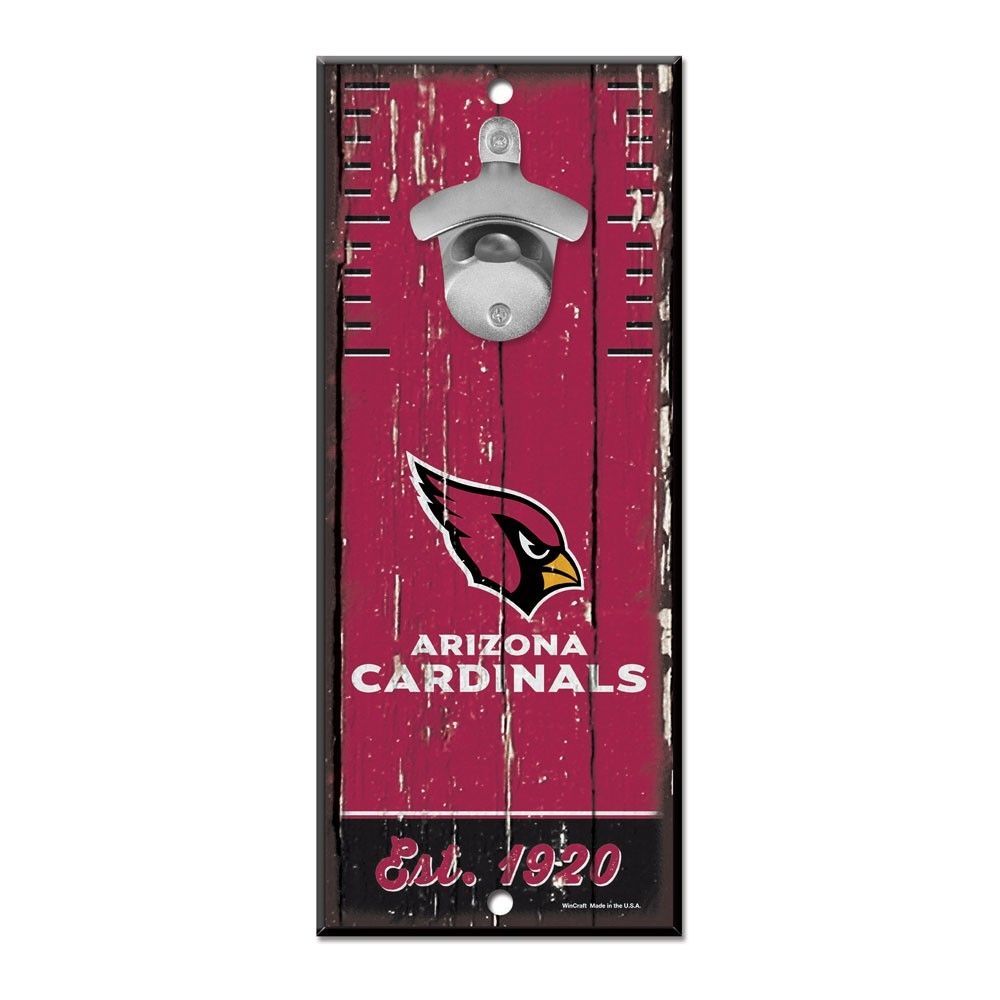 Arizona Cardinals NFL Bottle Opener Sign
