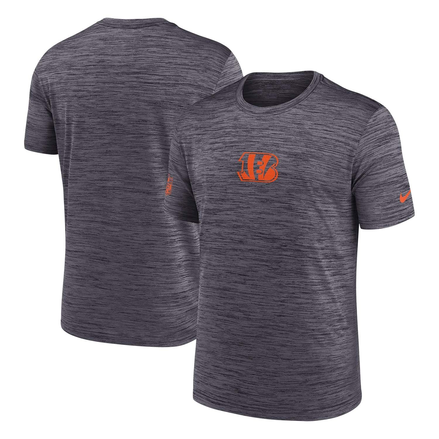 Cincinnati Bengals 2025 NFL Sideline Nike Velocity Performance T-Shirt Gray