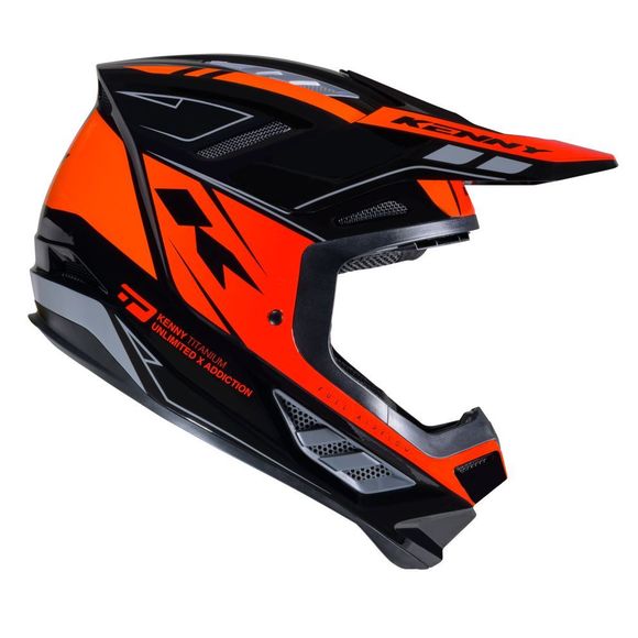 Kenny titanium graphic 2025 cross helmet - Black / orangeRef: KE2725