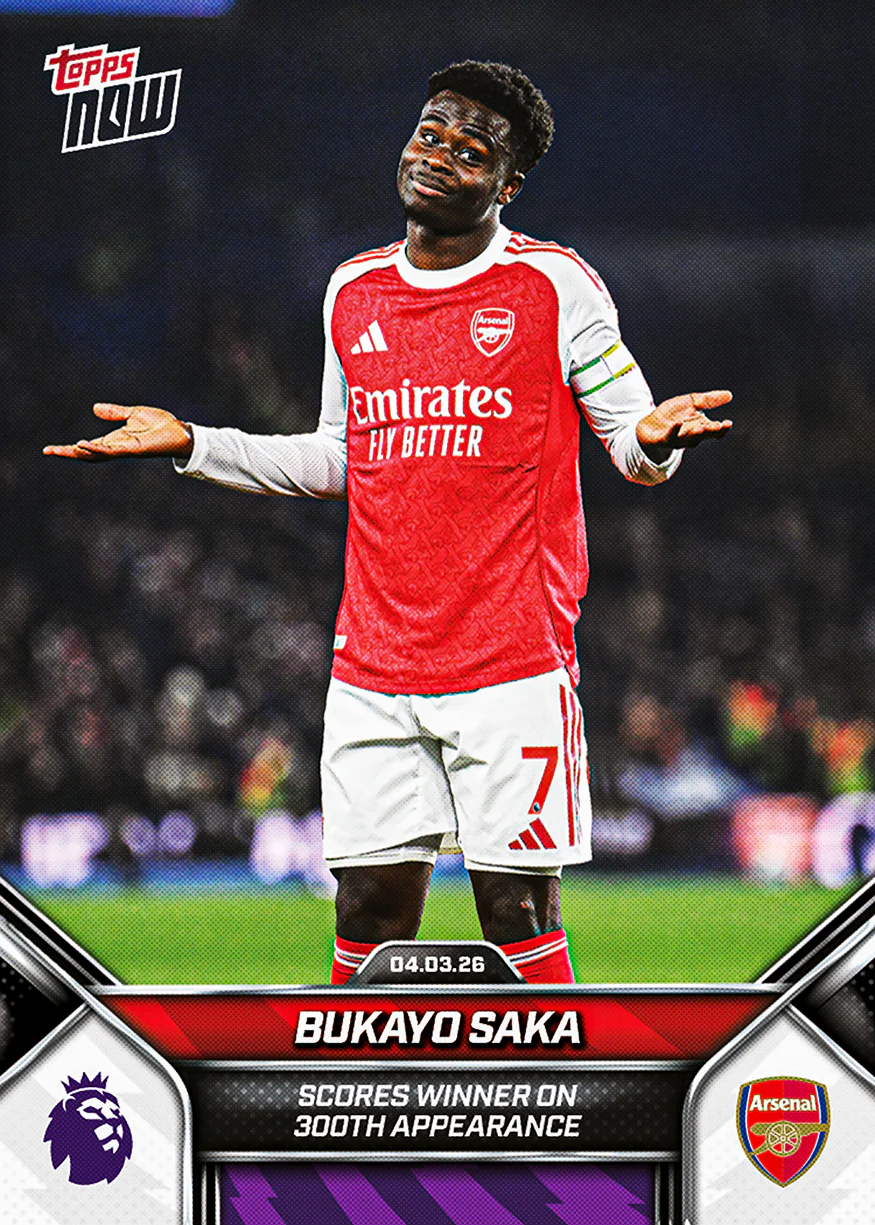 Bukayo Saka - 2025-26 Premier League Topps NOW® - Card 151