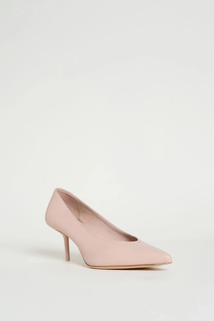 Nappa leather pumps - BEIGE