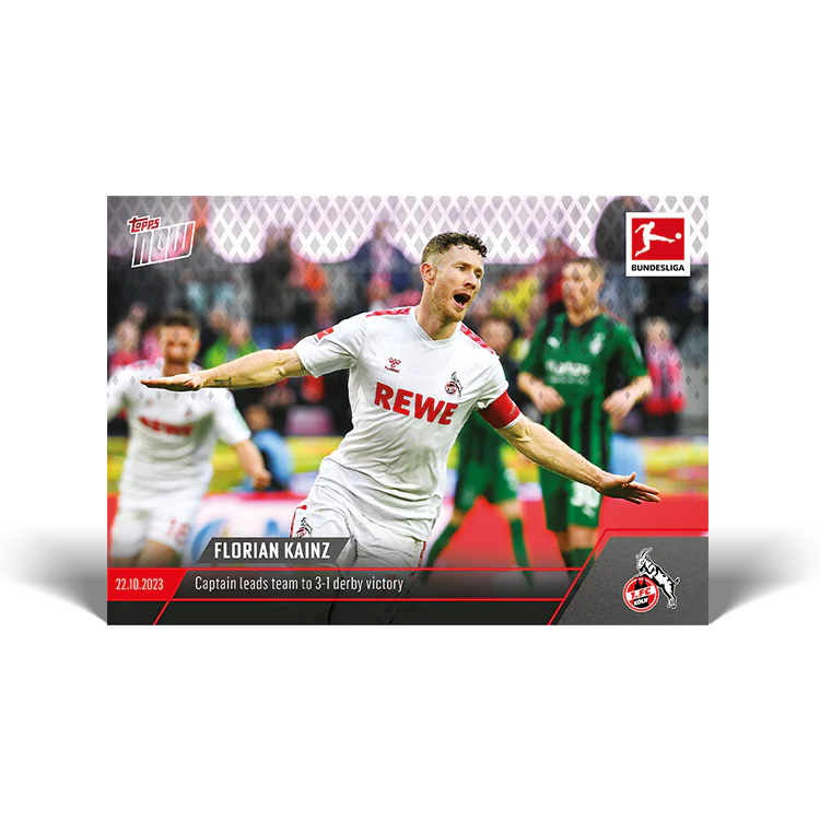 Topps UK - Florian Kainz - Captain leads team to 3-1 derby victory- Bundesliga TOPPS NOW® Card #51