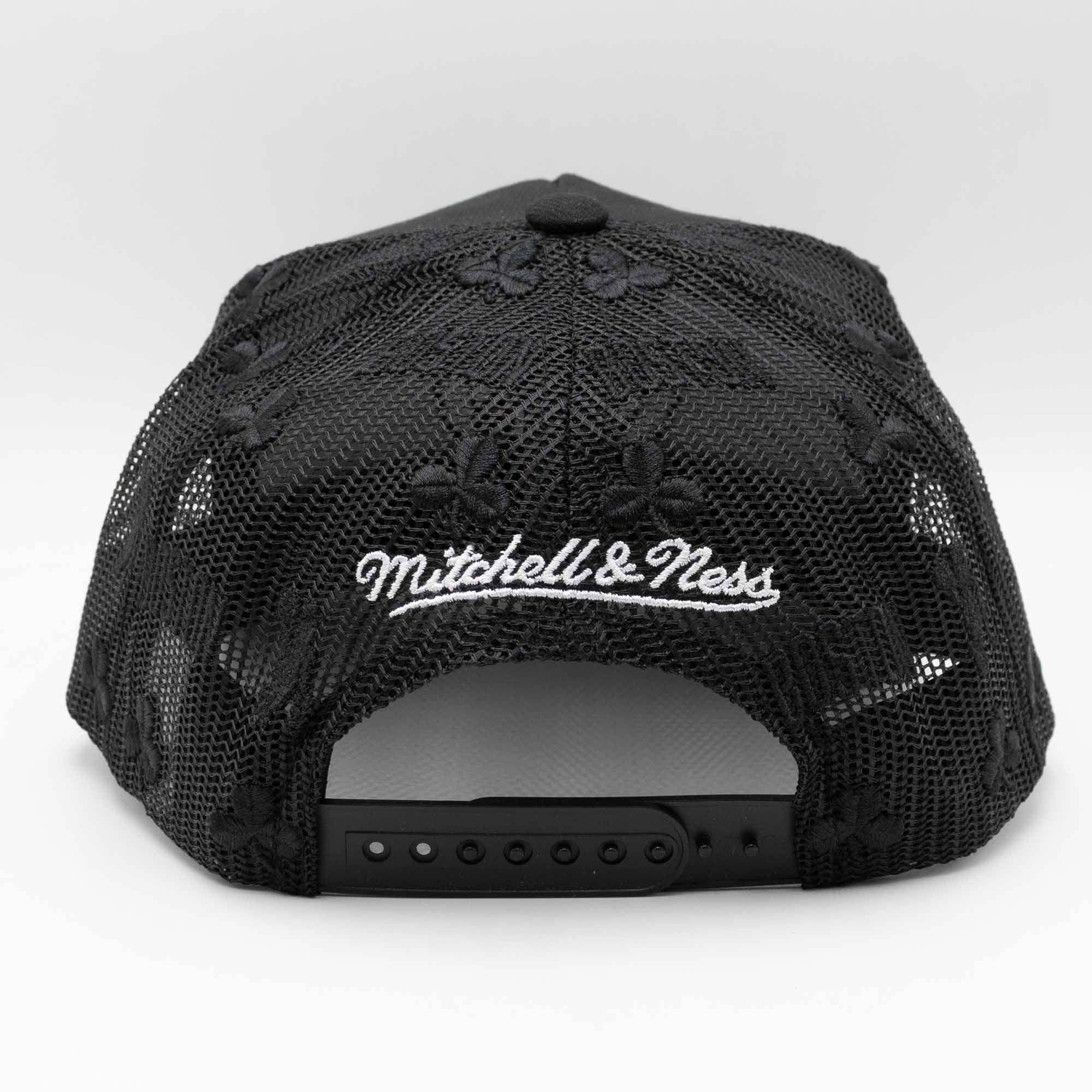 Boston Celtics Mitchell & Ness Monogram NBA Trucker Cap Black